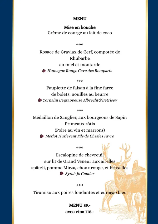 Menu Chasse